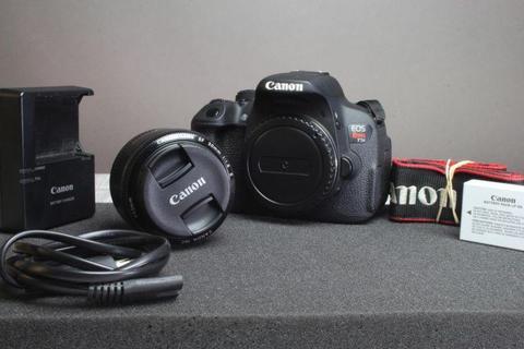 Canon 700D - Rebel T5i - with Canon 50mm f1.8 lens for sale