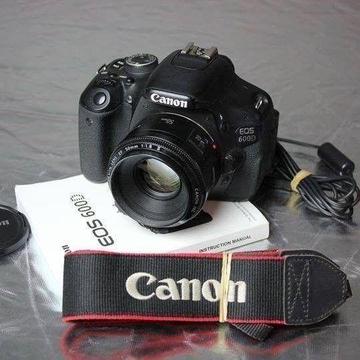 Canon 600D DSLR with 50mm f1.8 lens