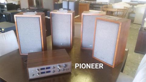 ✔ Matching Set of 4 Vintage Pioneer Loudspeakers (circa 1973)