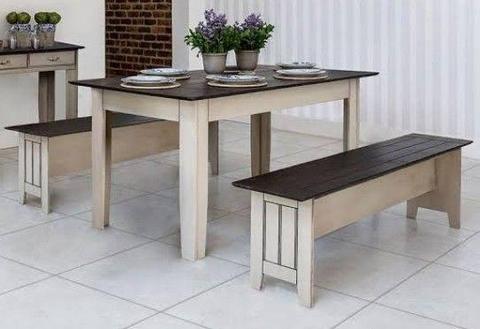 Dining Set (Table, 2x benches, 2x chairs)