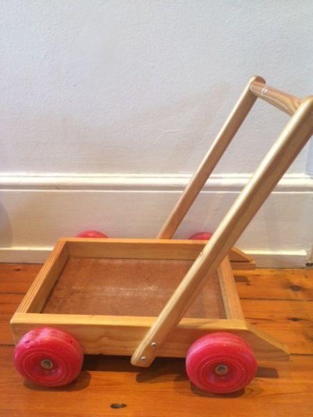 Wooden walker with blocks