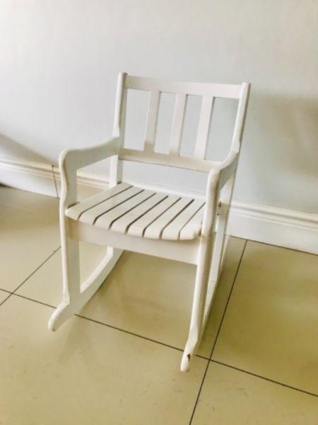 Children’s wooden rocking chair