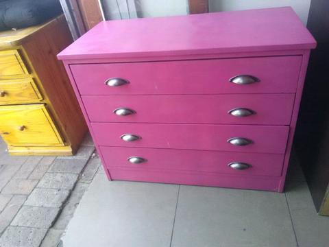 Pink chest of drawers, R800