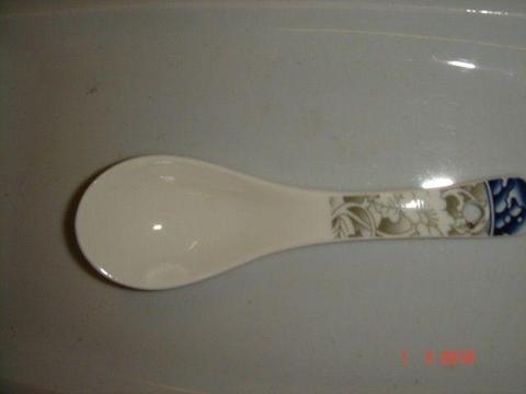 Chinese Ceramic Spoon -2/3 oz. / Asian Wonton(style) Soup Spoon