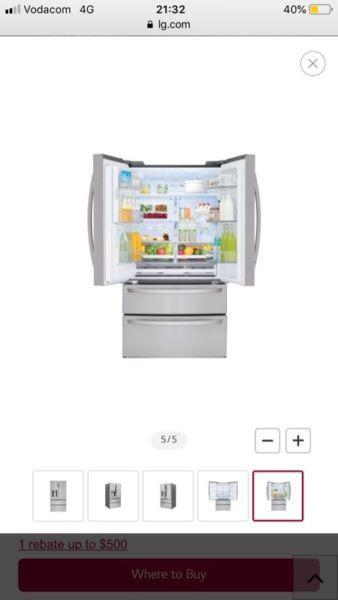 LG French two door fridge for sale