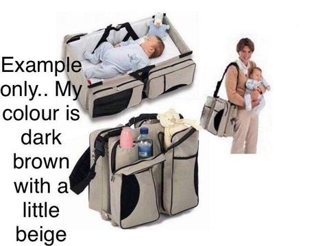 Baby Bag, change mat and Travel Sleeper Carry Cot / 3 in 1