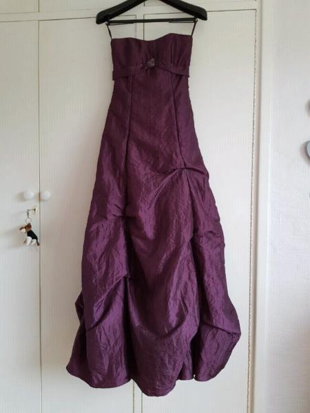 Grape Crushed Tafeta Matric Dance Dress for sale