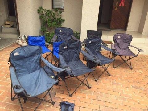 camp master camping chairs x8