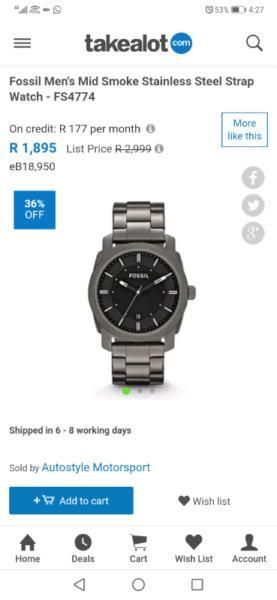 Fossil watch brand new unwanted gift!!