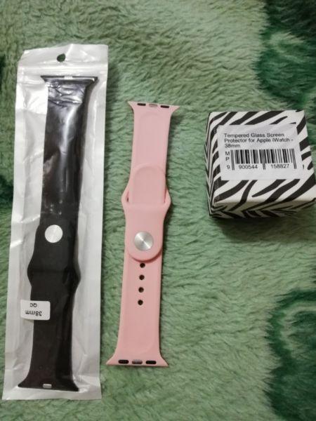 Apple Watch Silicone straps x2
