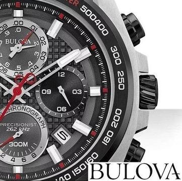 (Retail R13999) Brand New: Bulova Mens 98B270 Precisionist UHF Chronograph Black Dial Sport Watch