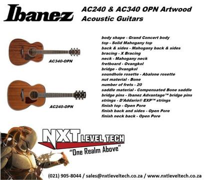 Ibanez AC240 AND AC340 OPN Acoustic Guitars - Free Delivery Included