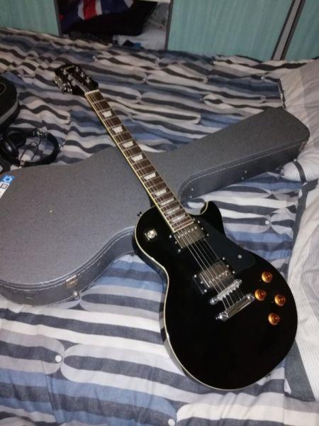 Great Christmas Gift. Standalone Gloss Black Epiphone Les Paul Standard for sale
