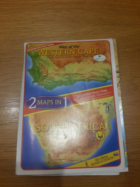 2 in1 Map South Africa Road & Westren Cape
