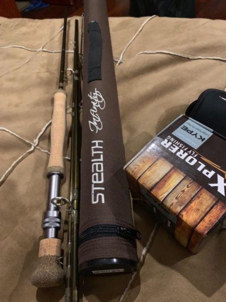 10wt Stealth Infinity Fly Fishing Rod and 9/10wt Explorer Kype Fly Reel for sale! Brand new!