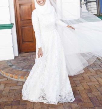 Nikkah wedding dress to hire for only R999!