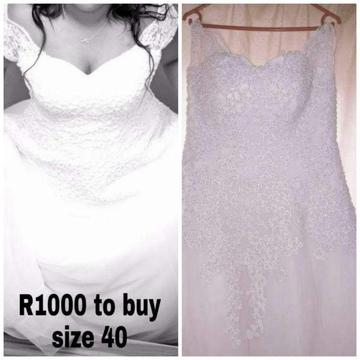 Wedding dresses for sale for R500 - R1000