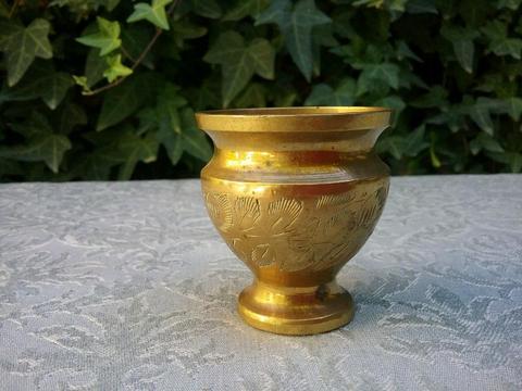 Tiny brass bowl or vase