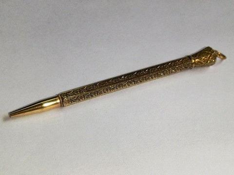 Beautiful decorative 18ct pencil in box