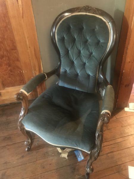 Antique Edwardian Arm chair carved