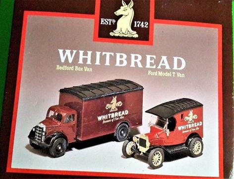 Corgi Whitbread Bedford Box Van and Ford Model T Van