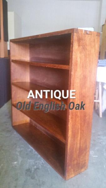 ✔ ANTIQUE Bookshelf In Old English Oak (circa 1900)