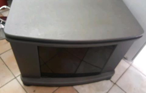 Grey turnable TV stand