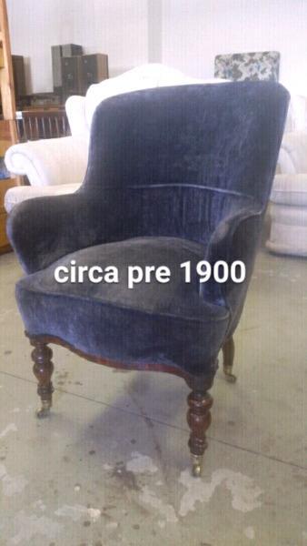 ✔ GORGEOUS!!! Antique Club Chair (circa pre 1900)