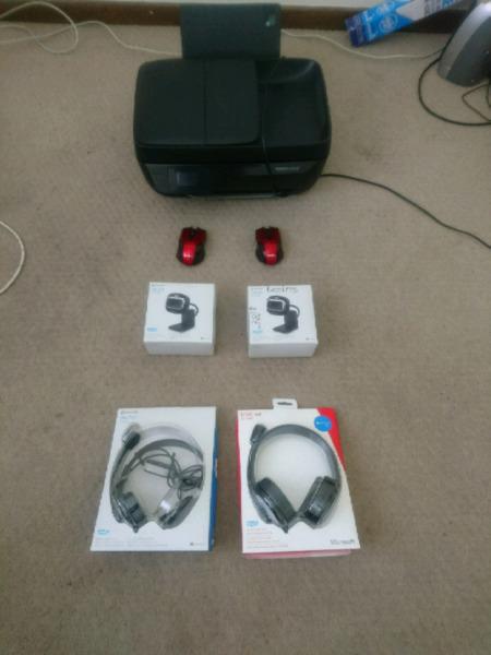 Printer, Webcams, Headsets and Wireless Mouses
