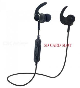 Bluetooth Wireless Sports Headset with TF Slot -Black