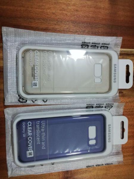 2x Original Samsung S8 Clear Covers - Sealed