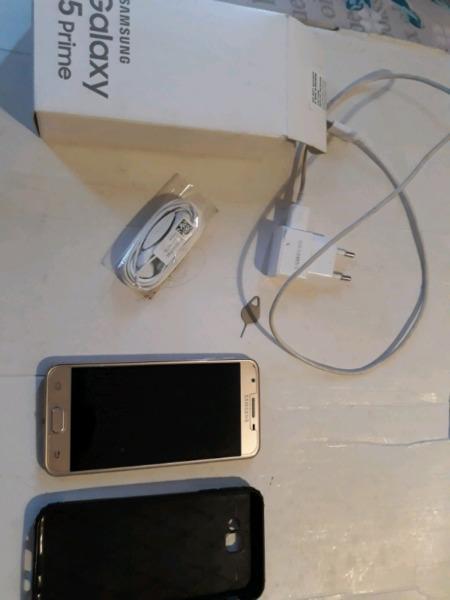 Two samsung galaxy j5 prime 16g like brand new sell or swop