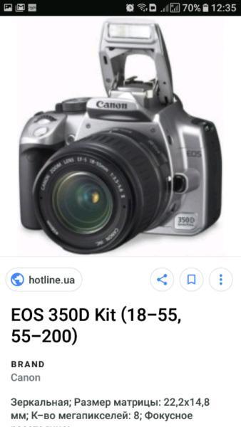 Canon D SLR with lens