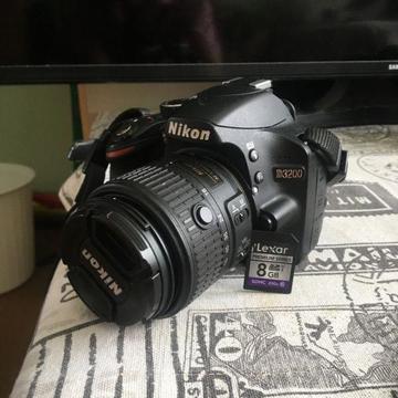 24MP Nikon D3200 with 18-55mm Image Stabilized lens