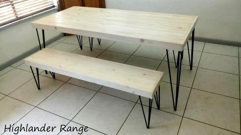Highlander Table And Bench Set
