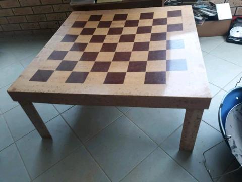 Large Marble Chess Table With Pieces
