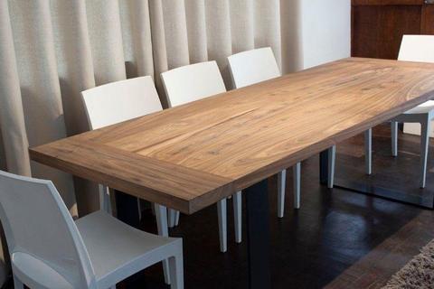 8 Seater Modern Cafe Style Kiaat Dining Table