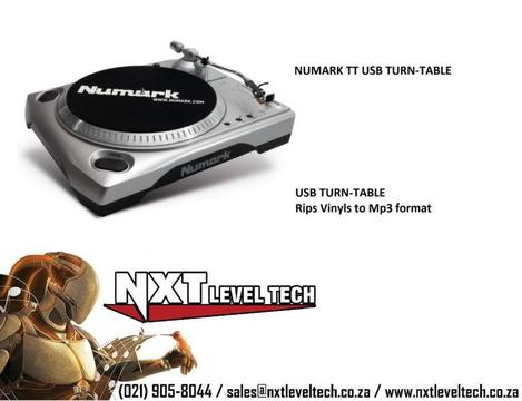 NUMARK TT USB Turn-Table, Rips Vinyl to MP3, FULL 12 MONTH WARRANTY