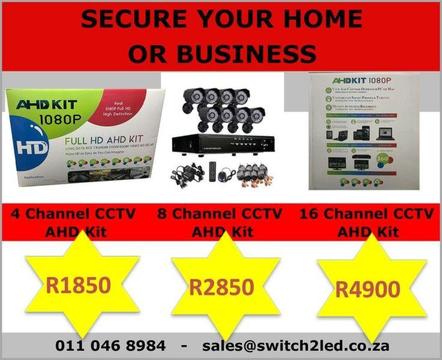 CCTV Security Kit for home or office - 4 channel - 8 channel - 16 channel