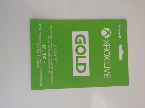 Xbox gold 3 month for sale