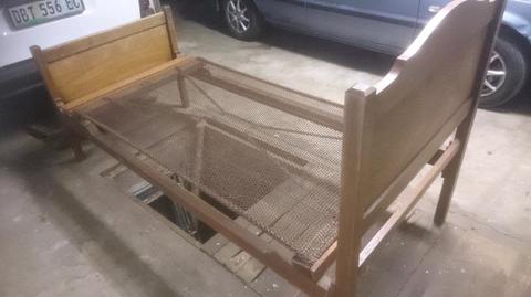 Antique Solid Oak Bed