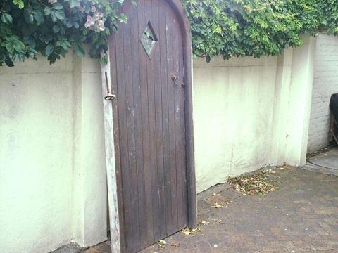 Very old Mahogany Arch door with frame