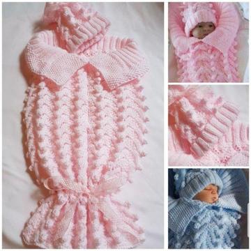 Hand Knitted Baby Cocoon's