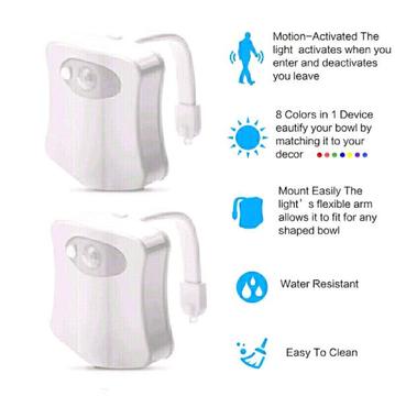 Led motion sensor toilet night lights for sale new