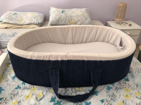 Large Carry Cot and baby snuggle time support cushion