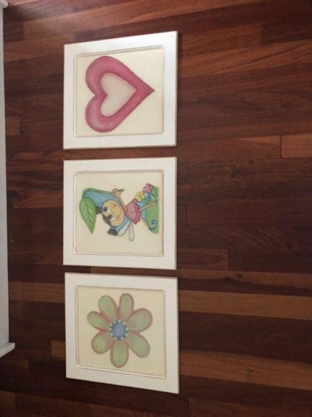 3 Fairy picture s for baby girl room