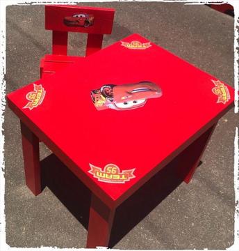 Custom built kiddies table and chair sets