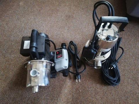 Submirsable pump and Jojo booster pump for sale