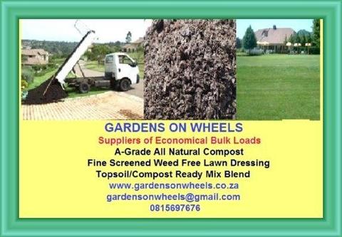 LAWNDRESSING/TOPDRESSING A GRADE- BULK LOADS AT COST OF R16-00 COMPARED TO STANDARD BAG PRICE