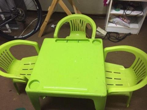 Kiddies table and chairs
